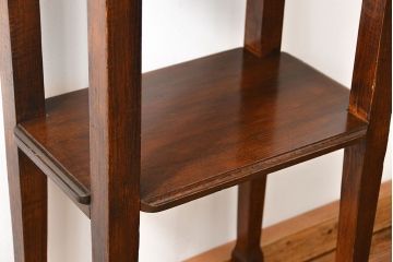 アンティーク家具　イギリスアンティーク　オーク材のシンプルで上品なサイドテーブル(花台、コンソールテーブル)