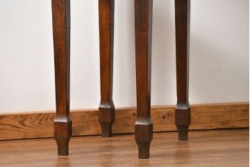 アンティーク家具　イギリスアンティーク　オーク材のシンプルで上品なサイドテーブル(花台、コンソールテーブル)