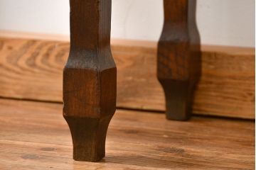 アンティーク家具　イギリスアンティーク　オーク材のシンプルで上品なサイドテーブル(花台、コンソールテーブル)