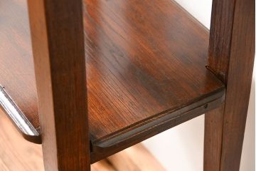 アンティーク家具　イギリスアンティーク　オーク材のシンプルで上品なサイドテーブル(花台、コンソールテーブル)