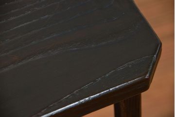 アンティーク雑貨　昭和レトロ 高級栗財 浮造り仕上げ 上品な花台(サイドテーブル)