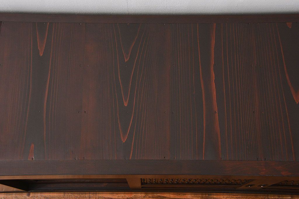 アンティーク家具　古民具・骨董 特大 九尺水屋箪笥 ローボード(テレビボード、テレビ台、キャビネット、収納棚)