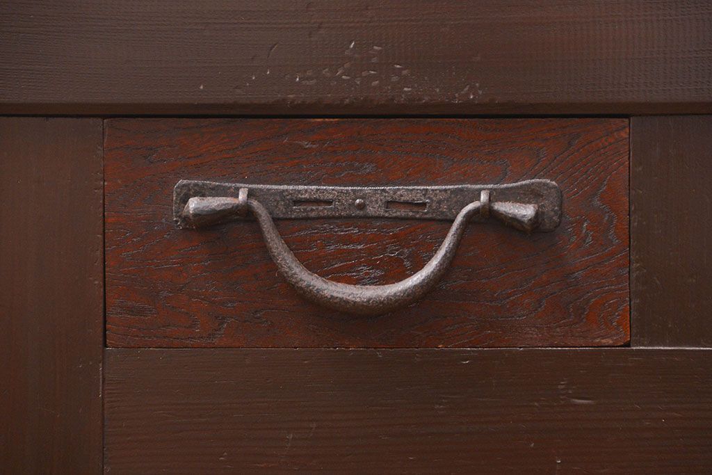 アンティーク家具　古民具・骨董 特大 九尺水屋箪笥 ローボード(テレビボード、テレビ台、キャビネット、収納棚)