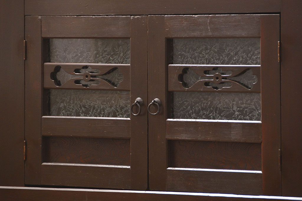 アンティーク家具　古民具・骨董 特大 九尺水屋箪笥 ローボード(テレビボード、テレビ台、キャビネット、収納棚)