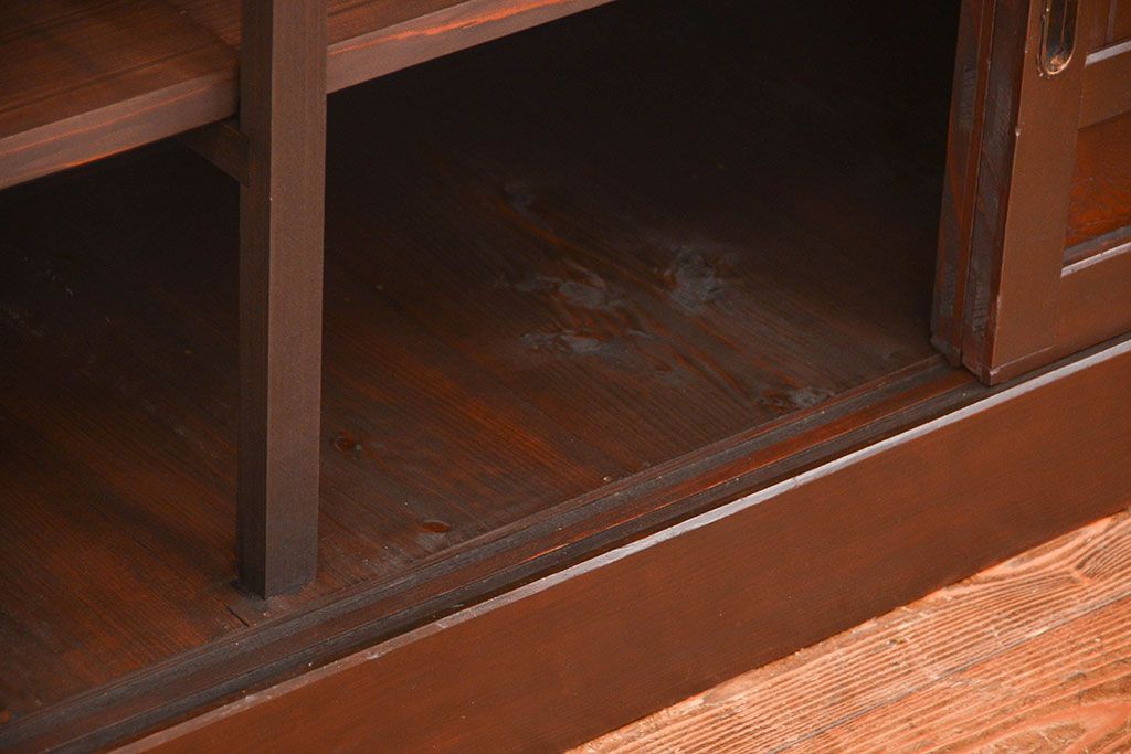 アンティーク家具　古民具・骨董 特大 九尺水屋箪笥 ローボード(テレビボード、テレビ台、キャビネット、収納棚)