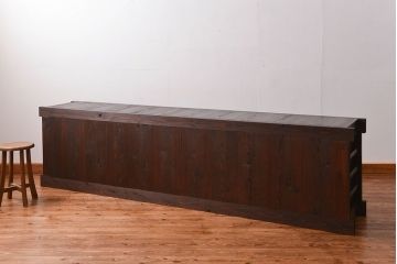 アンティーク家具　古民具・骨董 特大 九尺水屋箪笥 ローボード(テレビボード、テレビ台、キャビネット、収納棚)