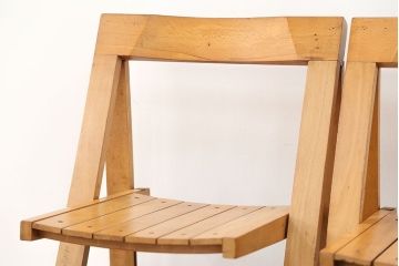 ヴィンテージ家具　昭和レトロ 1960年頃　ビンテージ フォールテセィングチェア2脚セット(折り畳み椅子、イス)