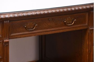 アンティーク家具　アンティーク 国産 イギリス風 重厚な高級プレジデントデスク(テーブル、作業台)