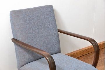 アンティーク家具　アンティーク 古い洋館の上品な1人掛けローソファ(1)(椅子・イス・チェア)