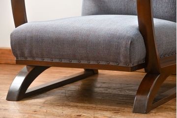 アンティーク家具　アンティーク 古い洋館の上品な1人掛けローソファ(1)(椅子・イス・チェア)