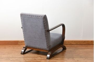 アンティーク家具　アンティーク 古い洋館の上品な1人掛けローソファ(1)(椅子・イス・チェア)