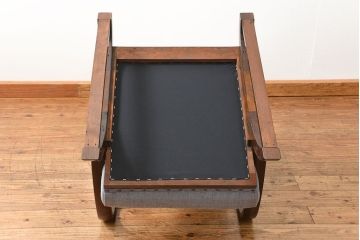 アンティーク家具　アンティーク 古い洋館の上品な1人掛けローソファ(1)(椅子・イス・チェア)