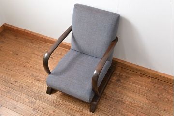 アンティーク家具　アンティーク 古い洋館の上品な1人掛けローソファ(2)(椅子・イス・チェア)