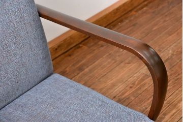 アンティーク家具　アンティーク 古い洋館の上品な1人掛けローソファ(2)(椅子・イス・チェア)