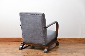 アンティーク家具　アンティーク 古い洋館の上品な1人掛けローソファ(2)(椅子・イス・チェア)