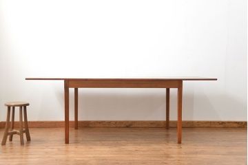 ヴィンテージ家具　ビンテージ デンマーク製　北欧ダイニングテーブル(エクステンションテーブル、北欧ビンテージ)