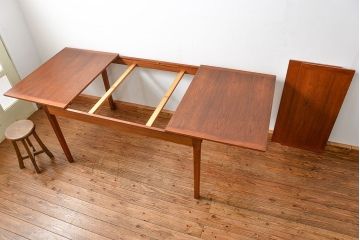 ヴィンテージ家具　ビンテージ デンマーク製　北欧ダイニングテーブル(エクステンションテーブル、北欧ビンテージ)