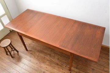 ヴィンテージ家具　ビンテージ デンマーク製　北欧ダイニングテーブル(エクステンションテーブル、北欧ビンテージ)