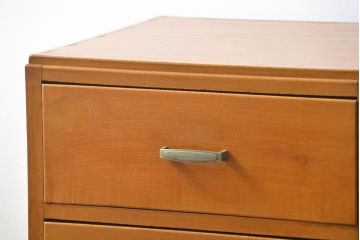 レトロ家具　昭和レトロ シンプルなデザインの縦型チェスト(引き出し、ドロワー)