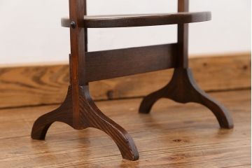 アンティーク家具　イギリスアンティーク オーク材　折り畳み式の小さな飾り棚(花台、スモールシェルフ、ケーキスタンド)
