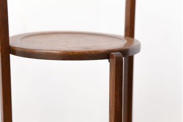 アンティーク家具　イギリスアンティーク オーク材　折り畳み式の小さな飾り棚(花台、スモールシェルフ、ケーキスタンド)