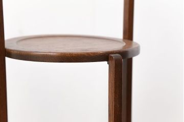 アンティーク家具　イギリスアンティーク オーク材　折り畳み式の小さな飾り棚(花台、スモールシェルフ、ケーキスタンド)