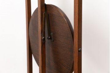 アンティーク家具　イギリスアンティーク オーク材　折り畳み式の小さな飾り棚(花台、スモールシェルフ、ケーキスタンド)