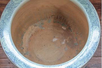 アンティーク雑貨　大正〜昭和初期!　山水図柄　瀬戸火鉢