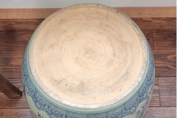 アンティーク雑貨　大正〜昭和初期!　山水図柄　瀬戸火鉢