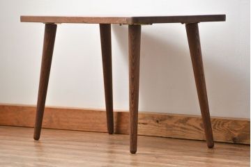 アンティーク家具　アンティーク 天板一枚板!古材を使った緩やかな曲線センターテーブル(1)