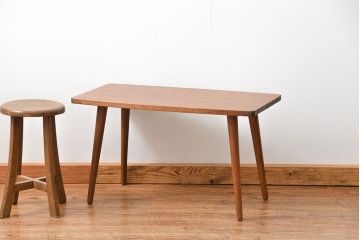 ラフジュ工房オリジナル　天板一枚板!古材を使ったセンターテーブル