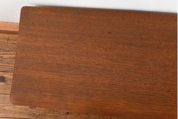 レトロ家具　昭和レトロ 天板一枚板!古材を使った緩やかな曲線センターテーブル(1)