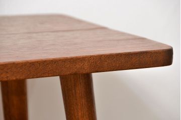 レトロ家具　昭和レトロ 天板一枚板!古材を使った緩やかな曲線センターテーブル(1)