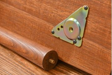 レトロ家具　昭和レトロ 天板一枚板!古材を使った緩やかな曲線センターテーブル(1)