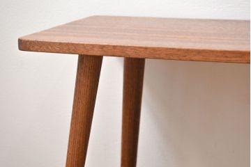 ラフジュ工房オリジナル 天板一枚板!古材を使った緩やかな曲線のセンターテーブル(小)(4)