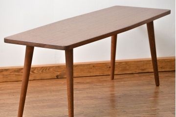 アンティーク家具　アンティーク 天板一枚板!古材を使った緩やかな曲線のセンターテーブル(大)(1)