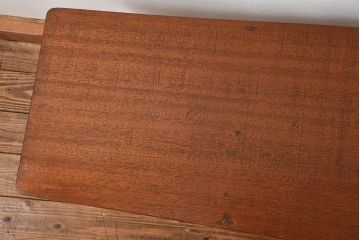 ラフジュ工房オリジナル 天板一枚板!古材を使った緩やかな曲線のセンターテーブル(大)(4)