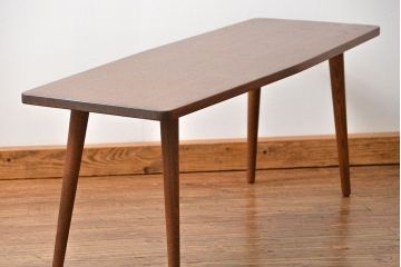 ラフジュ工房オリジナル 天板一枚板!古材を使った緩やかな曲線のセンターテーブル(大)(4)