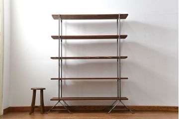 ラフジュオリジナル　アイアンの薄型飾り棚【小】(1)(陳列棚、アイアンラック)