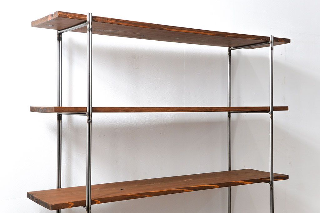 ラフジュオリジナル　アイアンの薄型飾り棚【小】(1)(陳列棚、アイアンラック)