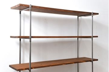 ラフジュオリジナル　アイアンの薄型飾り棚【小】(1)(陳列棚、アイアンラック)