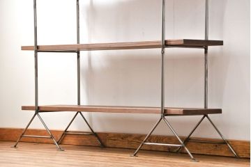 ラフジュオリジナル　アイアンの薄型飾り棚【小】(1)(陳列棚、アイアンラック)