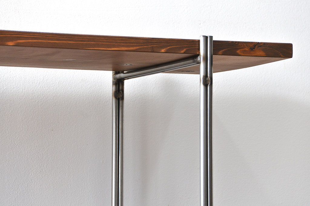 ラフジュオリジナル　アイアンの薄型飾り棚【小】(1)(陳列棚、アイアンラック)