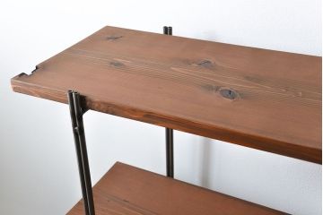 ラフジュオリジナル　アイアンの薄型飾り棚【小】(1)(陳列棚、アイアンラック)