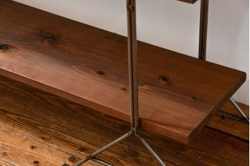 ラフジュオリジナル　アイアンの薄型飾り棚【小】(1)(陳列棚、アイアンラック)