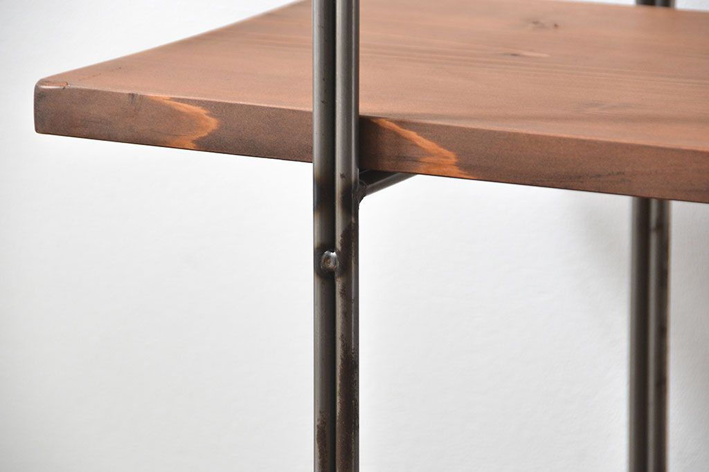 ラフジュオリジナル　アイアンの薄型飾り棚【小】(1)(陳列棚、アイアンラック)