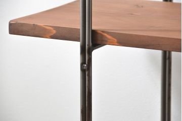 ラフジュオリジナル　アイアンの薄型飾り棚【小】(1)(陳列棚、アイアンラック)