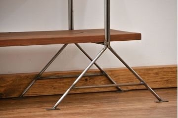 ラフジュオリジナル　アイアンの薄型飾り棚【小】(1)(陳列棚、アイアンラック)