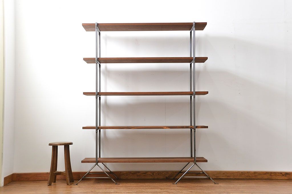 ラフジュオリジナル　アイアンの薄型飾り棚【小】(2)(陳列棚、アイアンラック)