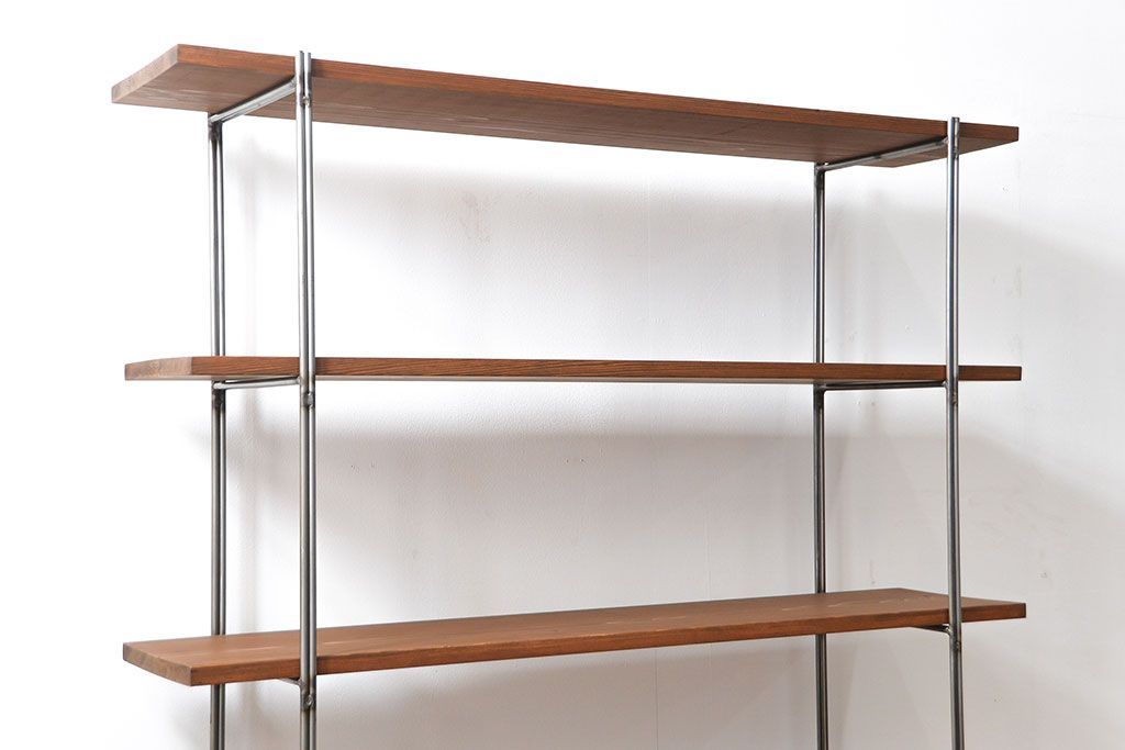 ラフジュオリジナル　アイアンの薄型飾り棚【小】(2)(陳列棚、アイアンラック)